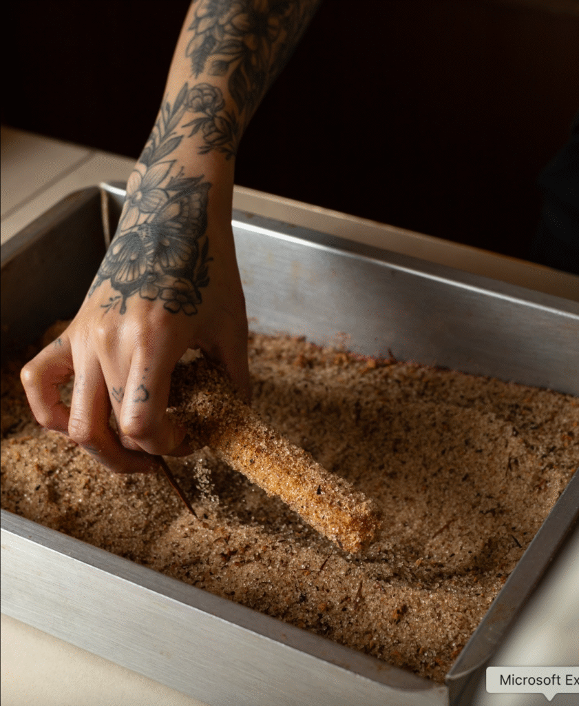 Interior de La Churrería de Xalapa con barra de café de especialidad y churros frescos